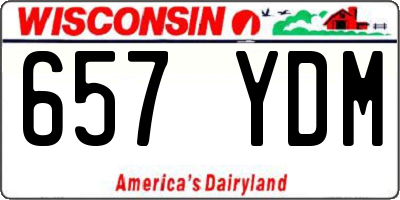 WI license plate 657YDM