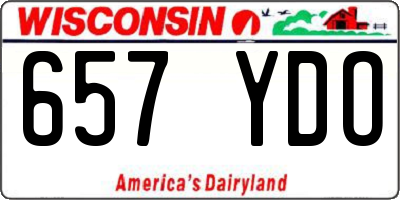 WI license plate 657YDO