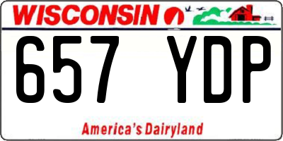 WI license plate 657YDP