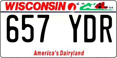 WI license plate 657YDR