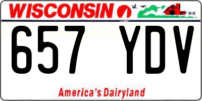 WI license plate 657YDV