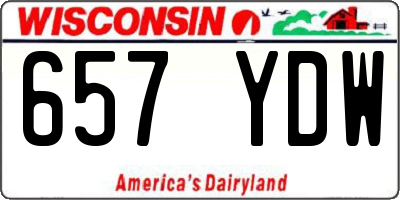 WI license plate 657YDW