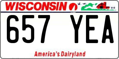 WI license plate 657YEA