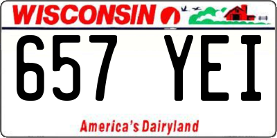 WI license plate 657YEI