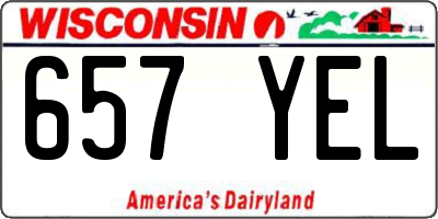 WI license plate 657YEL