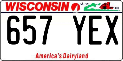 WI license plate 657YEX