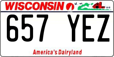 WI license plate 657YEZ