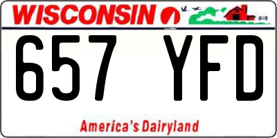 WI license plate 657YFD