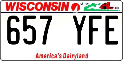 WI license plate 657YFE