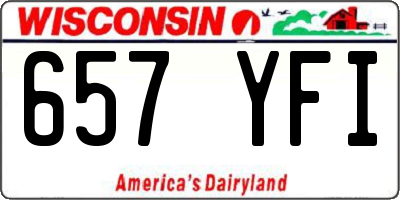 WI license plate 657YFI