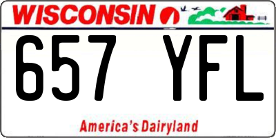 WI license plate 657YFL