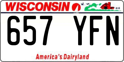 WI license plate 657YFN