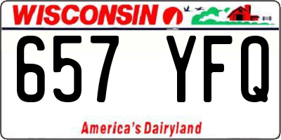 WI license plate 657YFQ