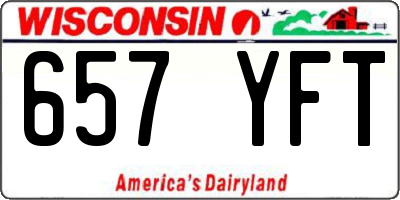 WI license plate 657YFT
