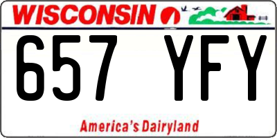 WI license plate 657YFY