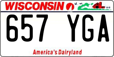 WI license plate 657YGA