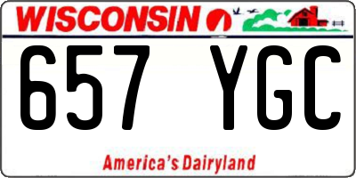 WI license plate 657YGC