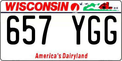 WI license plate 657YGG