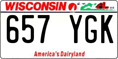 WI license plate 657YGK