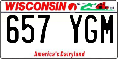 WI license plate 657YGM