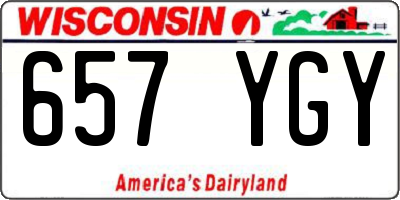 WI license plate 657YGY