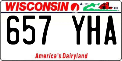 WI license plate 657YHA