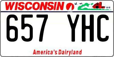 WI license plate 657YHC