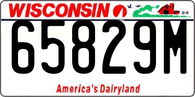 WI license plate 65829M