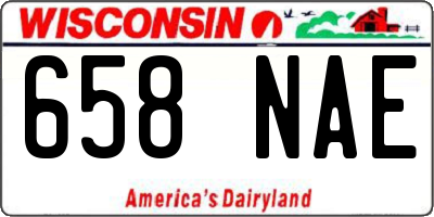 WI license plate 658NAE