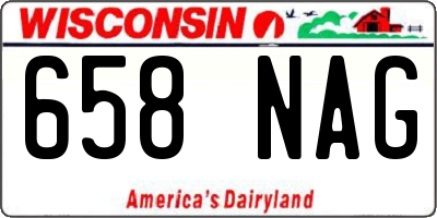 WI license plate 658NAG