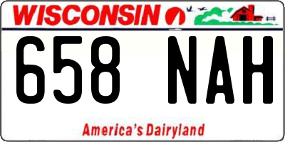 WI license plate 658NAH