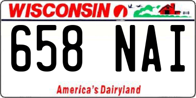 WI license plate 658NAI