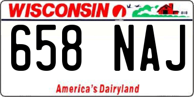 WI license plate 658NAJ