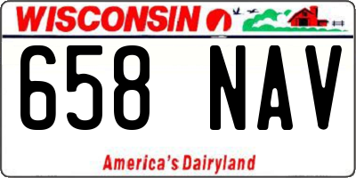 WI license plate 658NAV
