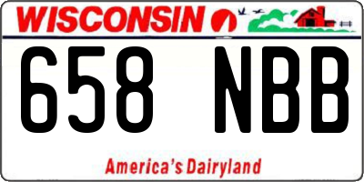 WI license plate 658NBB