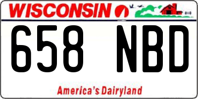 WI license plate 658NBD