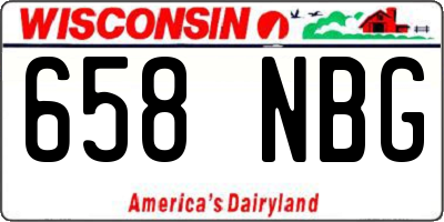 WI license plate 658NBG