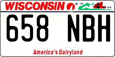 WI license plate 658NBH