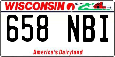 WI license plate 658NBI