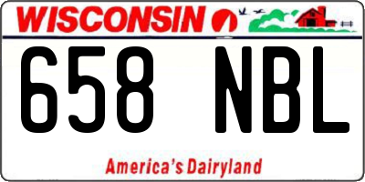 WI license plate 658NBL