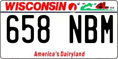 WI license plate 658NBM
