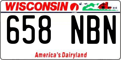 WI license plate 658NBN