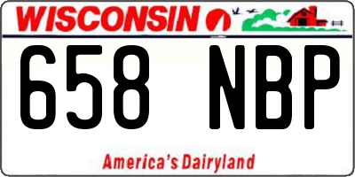 WI license plate 658NBP