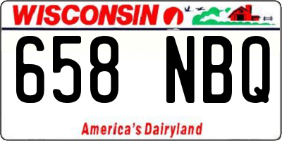WI license plate 658NBQ