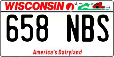 WI license plate 658NBS