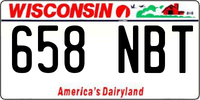 WI license plate 658NBT