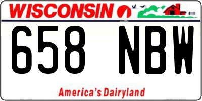 WI license plate 658NBW