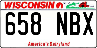 WI license plate 658NBX