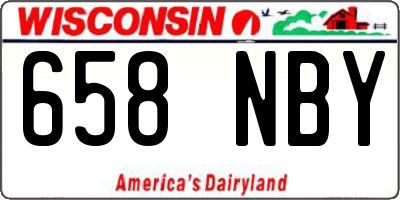 WI license plate 658NBY