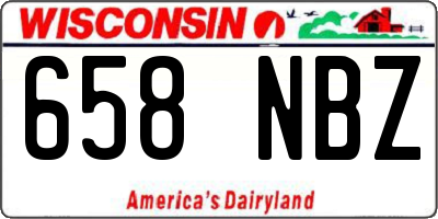 WI license plate 658NBZ